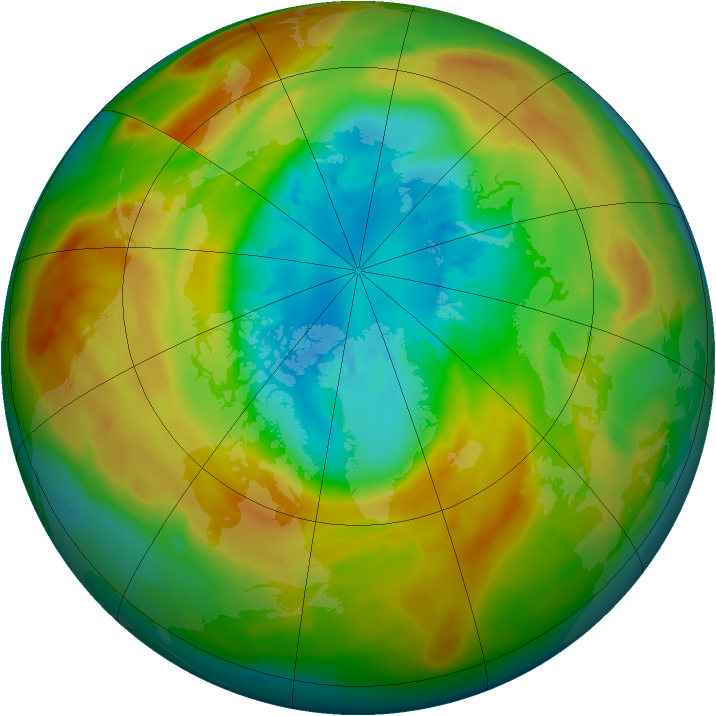 Arctic ozone map for 17 March 2011